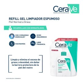 Gel Limpiador Espumoso Piel Normal A Grasa 473 Día/noche Cerave