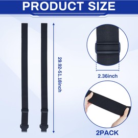 Windyun 2 Pieces Trash Can Lid Lock Garbage Strap Adjustable Outdoor Bear Proof Trash Can Strap for Animals, Squirrels, Dogs, Raccoons, Locking Garbage Can During Strong Winds (Black)