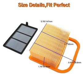 HIFROM Replace Air Filter with Fuel Filter Spark Plug replacement for STIHL TS410 TS410Z TS420 TS420Z Concrete Cut-Off Saw 4238 120 0600 Tune Up Kits (Set of 2)