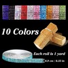 10 Rolls Self Adhesive Rhinestone Ribbon Crystal Diamond Sticker Bling