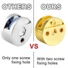 Golden Upgraded 3-5mm Frameless Mirror Mounting Hardware 8 Pack Dual-Screw