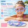 COPOZZ Kids Anti-Fog Swim Goggles – Big Frame Wide View
