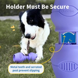 Chewise Bully Stick Holder, Heavy Duty Bully Stick Holder for Dogs, BPA-Free Safety Dog Chew Toys to Prevent Choking, Fits Various Bully Sticks and Dog Sizes