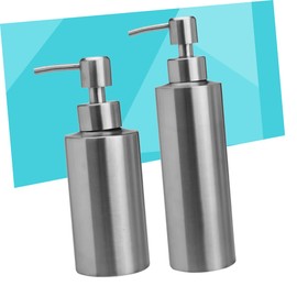 TOVINANNA 2 Pack Stainless Steel Lotion Bottles 250ml 350ml Soap Dispenser Hand Dispenser Soap Pump Easy Refill