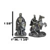 Set of 12 Medieval Crusader Knights With Swords Shields Horses