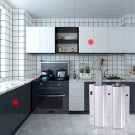 Pressure Door Opener, Magnetic Push to Open Door Opener, Pack of 2, Door Damper, Furniture Door Damper, Cabinet Door Damper, Magnetic Catch Push Catch, Tip On for Doors, Furniture, Drawers, Pressure