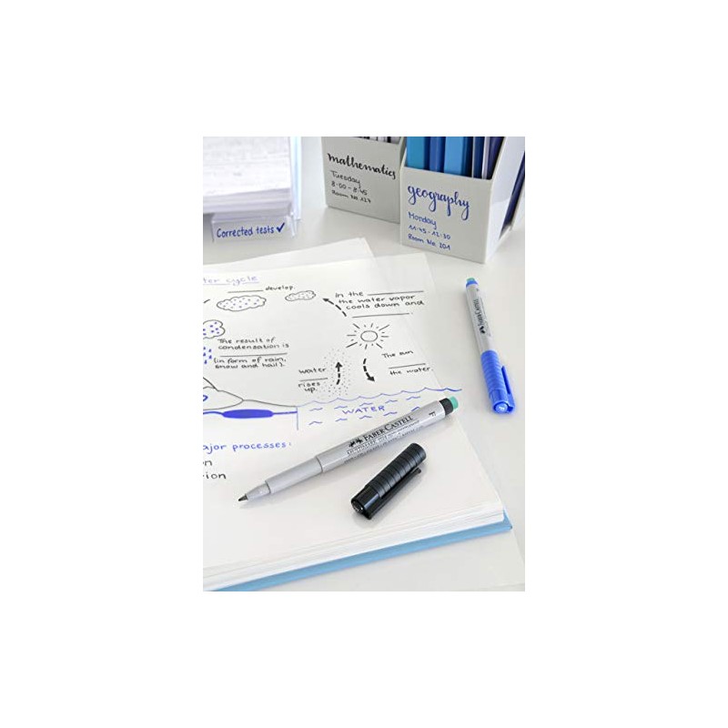 Faber-Castell Non-Permanent Medium Tip Multimark (Wallet of 4)