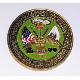 ARMY MEDIC COLORIZED ART ROUND CHALLENGE COIN