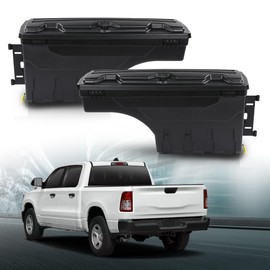 LQI Truck Bed Storage Tool Boxs Left and Right Side Compatible with Dodge Ram 1500 2019-2021 Pair Black