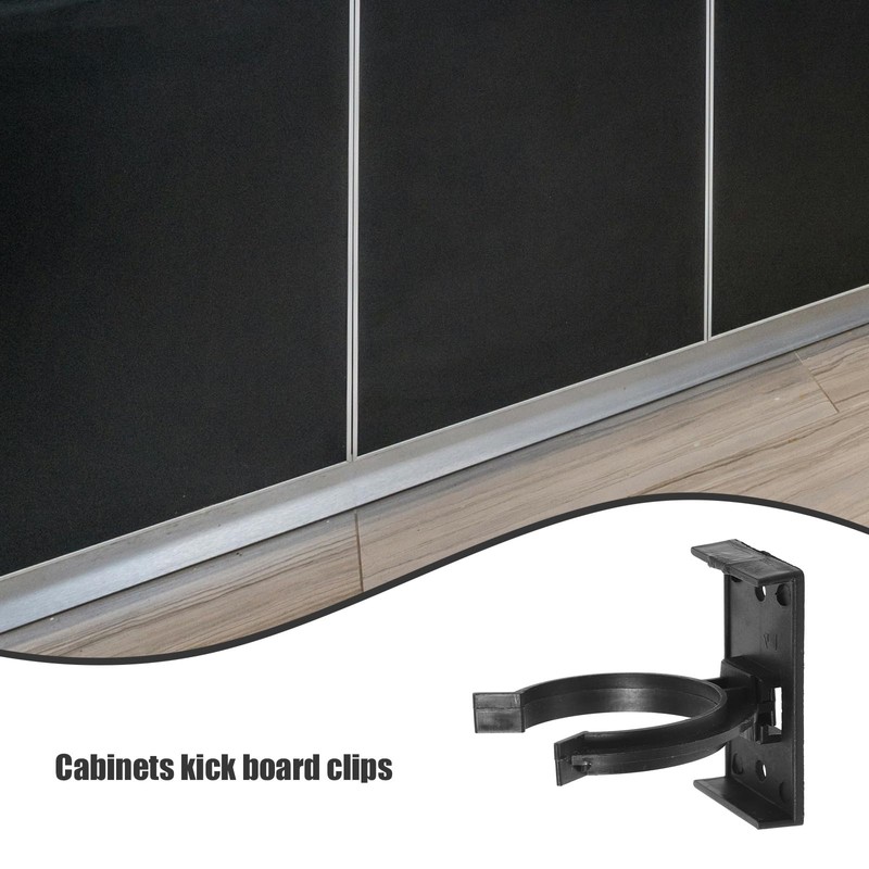 HOMSFOU 20pcs Cabinet Foot Buckle Baseboard Toe Kick Clips Furniture