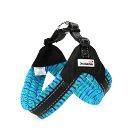 Doodlebone Pattern Boomerang Dog Harness, Beyond The Blue, 4-5