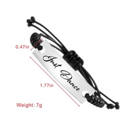 SOUSYOKYO Just Dance Bracelet Dancing Message Bracelets Dancer Gifts Jewelry for Women Men