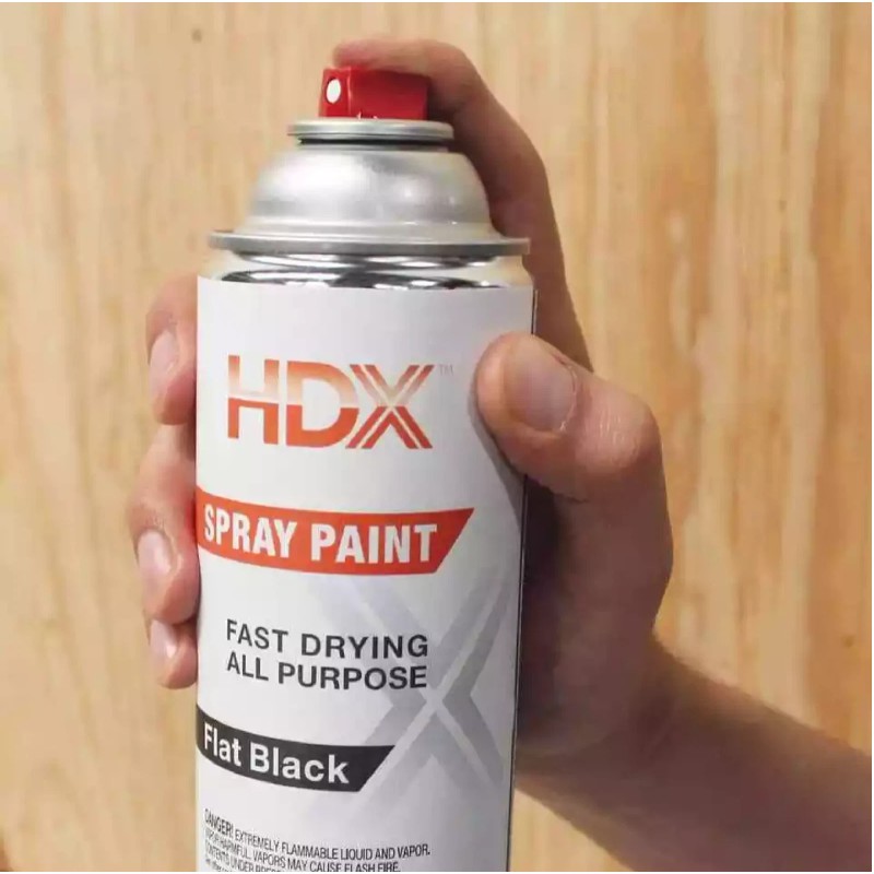 HDX 10 Oz. All Purpose Flat Black Spray Paint