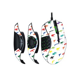 MightySkins Skin Compatible with Razer Naga Trinity - Fun Guns | Protective, Durable, and Unique Vinyl Decal wrap Cover | Easy to Apply, Remove, and Change Styles | Made in The USA