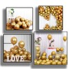 Gold Metallic Balloons,100pcs 12inch Gold Chrome Latex Helium Balloons for