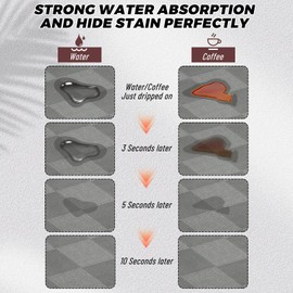 XAVQUY Coffee Mat Super Absorbent Coffee Bar Mat Hide Stain Coffee Maker Mat for Countertops Coffee Bar Accessories Fit Under Coffee Machine Coffee Pot Dish Drying Mat for Kitchen Counter