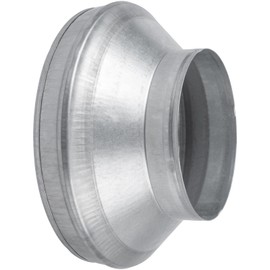 VezoWorks 12" to 8" Inch Duct Pipe Adapter - Galvanized Steel HVAC Ducting Reducer for Ventilation - PVC Pipe, Hose Coupler - Heavy Duty Exhaust, Air Conditioner Fittings - Vent Flange Connector