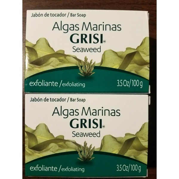 GRISI 12 BARS NATURAL SOAP SEAWEED GRISI EXFOLIATING NT WT 3.5 OZ ALGAS MARINAS NEW