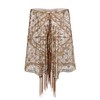Metme Women's 1920s Scarf Wraps Sequin Deco Fringed Wedding Cape