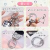 enconson Bling Key Chain with 3 Rings 360 Degree Rotation,