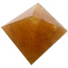 Purpledip Yellow Agate (Angoori Aqeeq) Stone Pyramid: Reiki Healing Divine