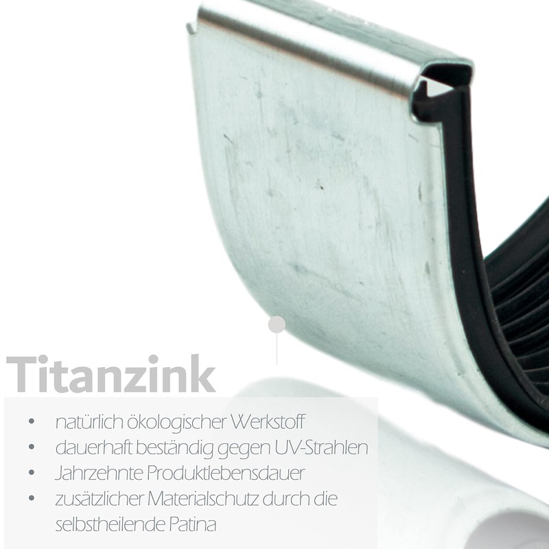 Zinc gutter connector for 33 gutter including bead connector and