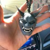 Mrisata Car Hanging Pendant with Samurai Hannya Japanese Oni Helmet
