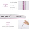 BTYMS 25Pcs 100/180 Grit Nail File and Buffer Professional Double-Sided