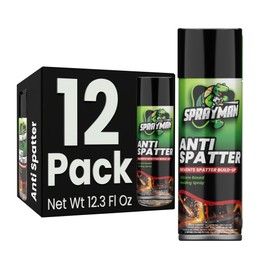 Sprayman Anti Spatter Welding Spray - (12x12.3 oz) Welding Anti-Adhesion Protection for Nozzles & Torches, Suitable for TIG and MIG, Prevents Weld Splatter, Non-Flammable After Use | 12 Pack