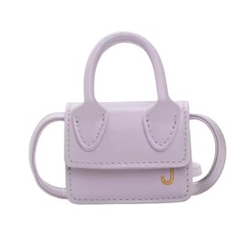 FASHION YO Shoulder Bag for Girls Kids Portable Mini Purse Messenger Shoulder Bag PU Mini Flip Bag Makeup Accessories Bags Gift Travel Holiday, Purple