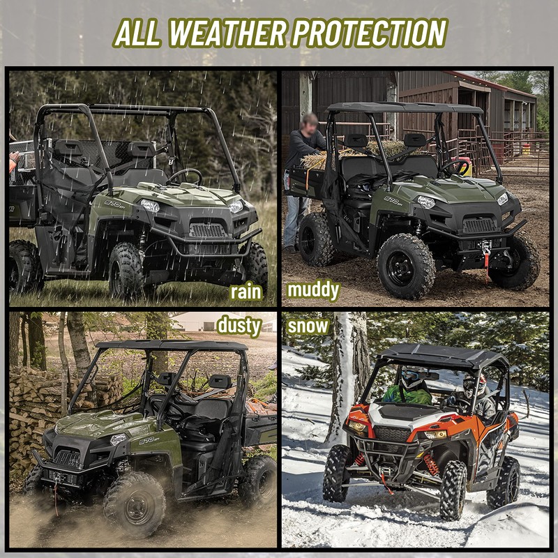 SAUTVS TPE Front Row Floor Mats Floor Liners for Polaris