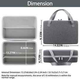 Khanka For Cricut Joy Xtra / Cricut Joy Smart Cutting Machine Hard Case Bag Only, gray, For Cricut Joy Xtra