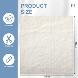 3 Pcs Natural Cotton Quilt Batting Heat Resistant Batting Warm White Cotton Batting Lightweight Batting for Potholders Quilting Fabric Sewing Crafts Wearable Arts Place Mat (45 x 60 Inch)