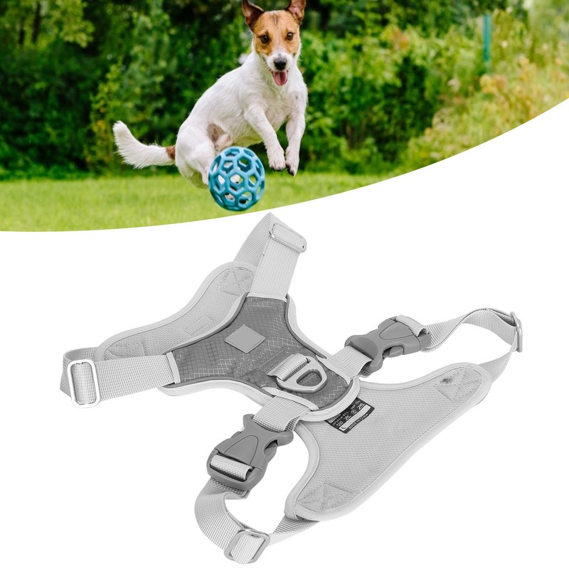 Pet Leash Vest Reflective Stripe Harness Adjustable Oxford Cloth Cat
