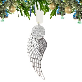 Christmas Angel Wing Ornament, Angel Memorial Christmas Unique Hanging Ornaments Remembrance,in Memory of Loved One Gifts,Memorial Ornaments for Loss of Loved One,Christmas Tree Decorations,W-Grandma