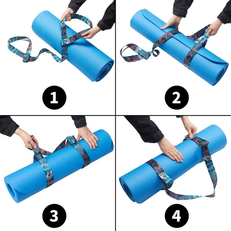ZOOEASS Yoga Mat Strap, Adjustable Durable Yoga Mat Carrier &