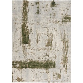 Homeroots 4' X 6' Green Abstract Dhurrie Area Rug
