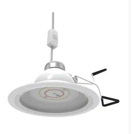 Spectrum Feit Electric 8 in. 32-Watt Clamp Mount White Full Spectrum LED Non-Dimmable Ind