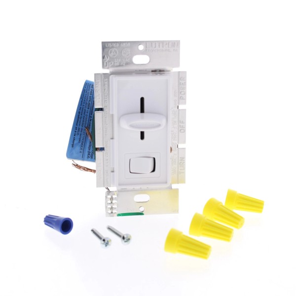 Hubbell RSELV300PW White Slide Dimmer Switch Preset S.P. 300W Electronic