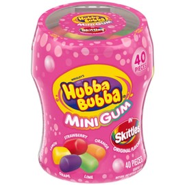 Hubba Bubba Mini Gum Skittles Chewing Gum 40 Pieces 6 Bottles Free Shipping