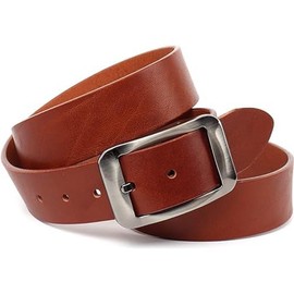 Anthoni Crown Unisex leather belt, Cognac, 90