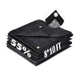 LOVE STORY 8x10FT 55% Black Shade Cloth Sun Shade Net with Grommets Sunblock Net Mesh Tarp for Garden,Plants Cover,Greenhouse and Patio