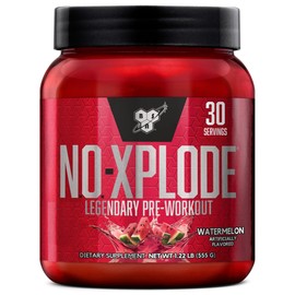 BSN BSN N.O.-XPLODE Pre Workout Powder, Energy Supplement for Men and Women with Creatine and Beta-Alanine, Flavor: Watermelon, 30 Servings