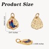 COGCHARGER 6 Pieces Enamel Butterfly Charm Pendant Flat Round with