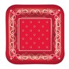 Beistle Bandana Plates, Red/Black/White