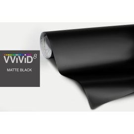 VViViD Satin Flat Matte Stealth Jet Black Vinyl Wrap Roll with Air Release Technology (15ft x 5ft)