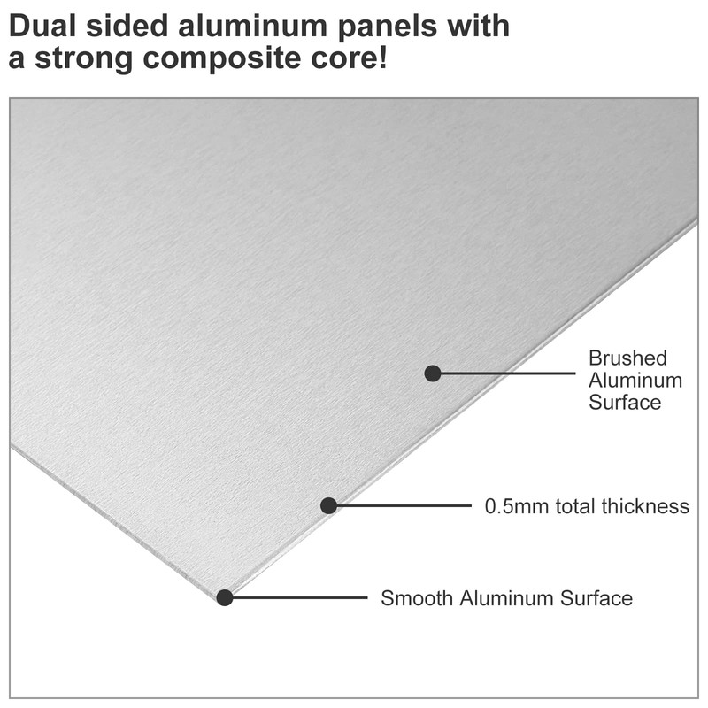 BENECREAT 10 Pcs 100x100mm Aluminum Panel Plate with Protective Film