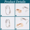 SOFPLATE 1 Box 20Pcs Clip-on Earring Converter Silver Clip on