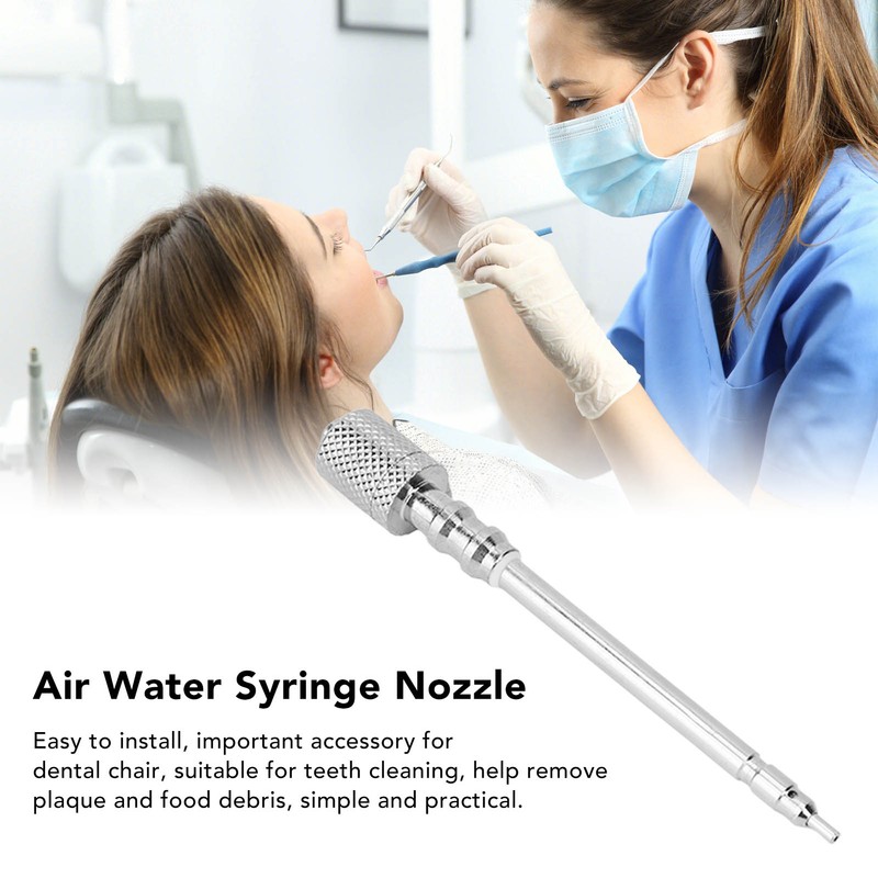 Dental Air Water Syringe Tip Stainless Steel Teeth Cleaning Air