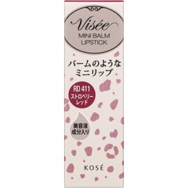  Visee Mini Balm Lipstick Lipstick Unscented BE310 Pink Beige 2.1g (x 1) RD411 Strawberry Red